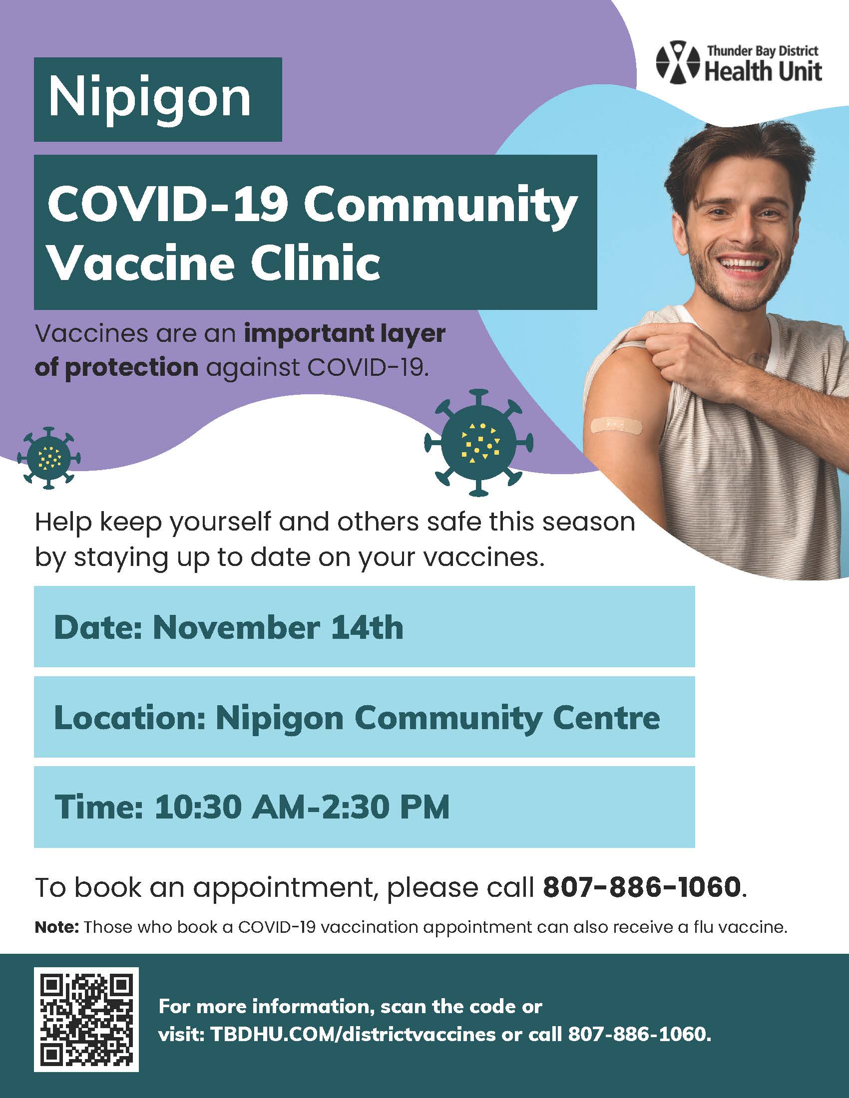 Nipigon Fall 2024 COVID-19 Clinic Poster