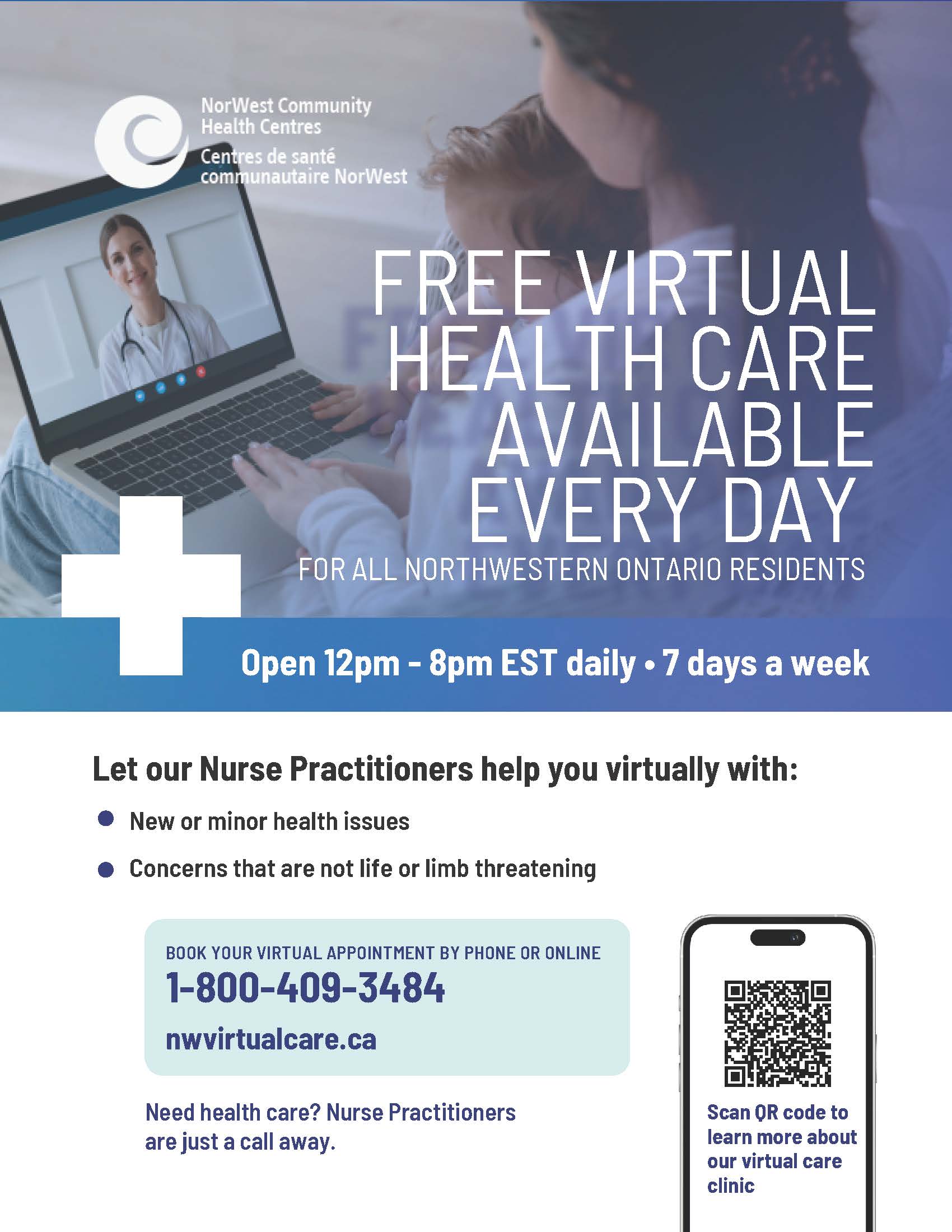 NorthWest Virtual Care Poster_Thunder Bay Jan 2025